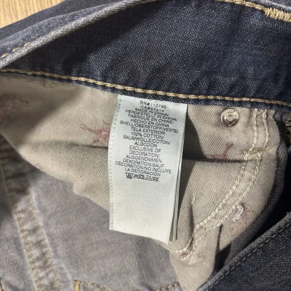 True Religion Straight Leg With Flap Jeans Mens 34x34 Lot Of 2 Denim USA Hip Hop